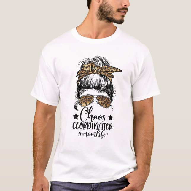 T-shirt Coordinateur Leopard Maman (Devant)