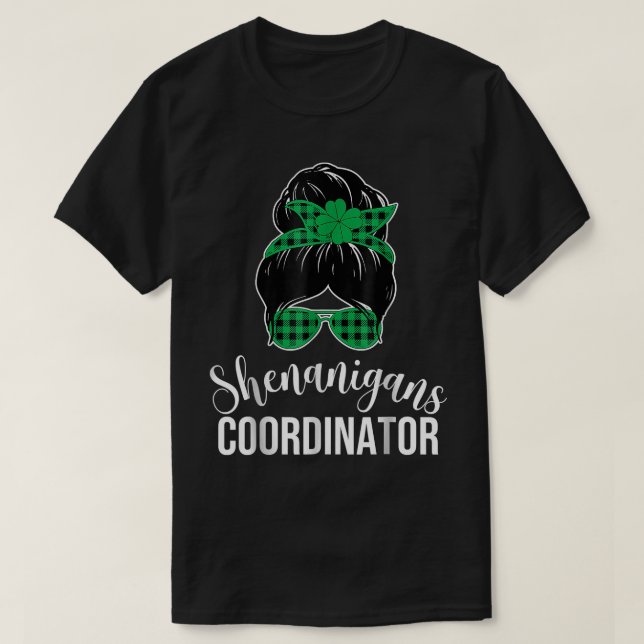 T-shirt Coordinatrice Shenanigans féminins Chignon Messy S (Design devant)