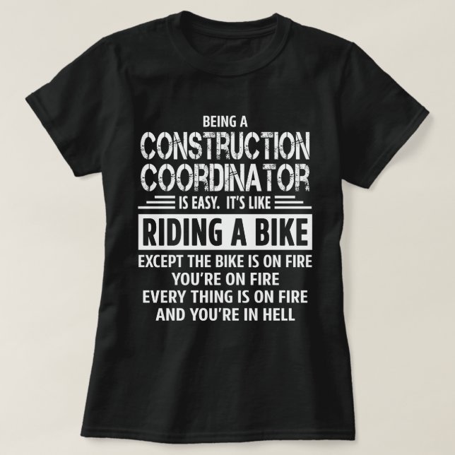 T-shirt Coordonnateur de la construction (Design devant)