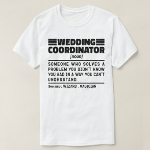 T-shirt Coordonnateur de Mariage Nom Consultant de Mariée 