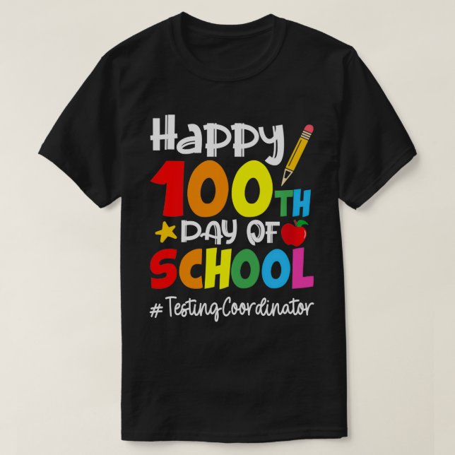 T-shirt Coordonnateur Des Essais Joyeux 100E Jour De L'Éco (Design devant)