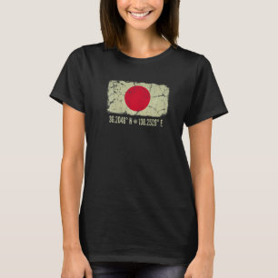 T-shirt Coordonnées du drapeau du Japon Hommes Femmes Patr