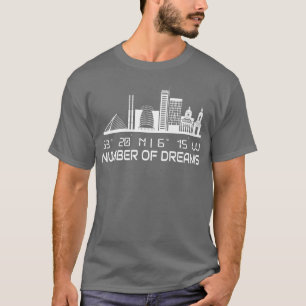 T-shirt Coordonnées GPS de Dublin Skyline City Dream City