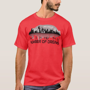 T-shirt Coordonnées GPS de Los Angeles Skyline Dream City 