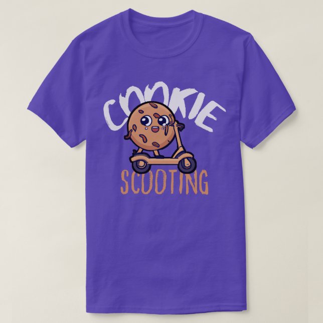 T-shirt Cooter ES amusant Cute Kawaii Cookie Driving Scoot (Design devant)