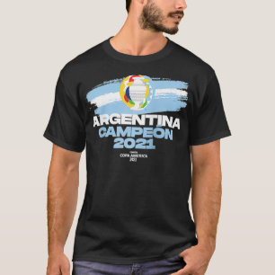 T-shirt Copa America 2021 Argentine Campeon Raglan Basebal