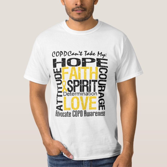 T-shirt COPD ne peut pas prendre mon espoir (Devant)