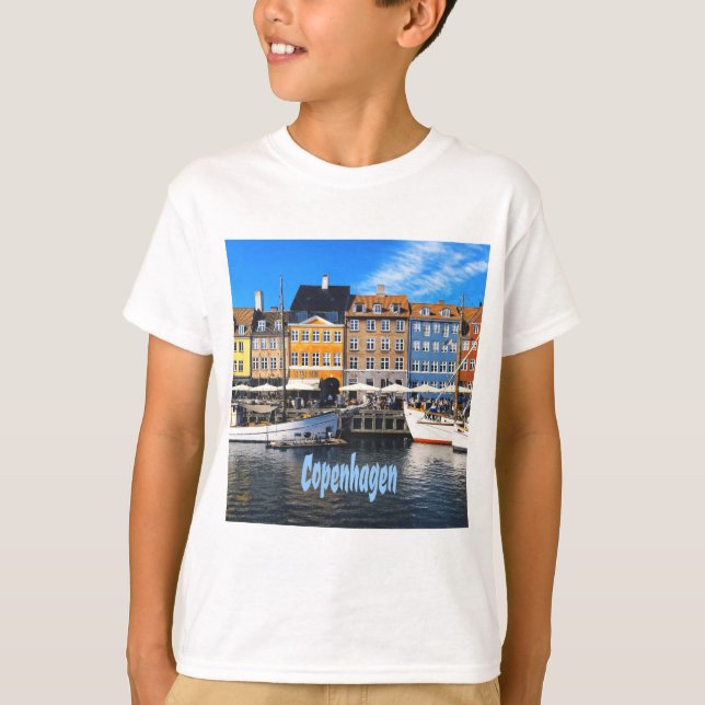 T-shirt Copenhague Danemark Capital Canal Homes Nyhavn (Devant)