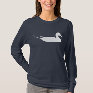 T-shirt Copie blanche d'oiseau de canard de canard pilet