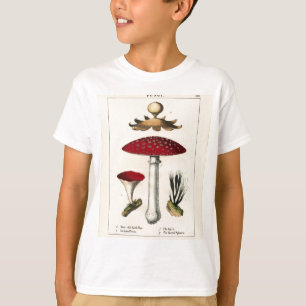 T-shirt Copie botanique de champignon vintage