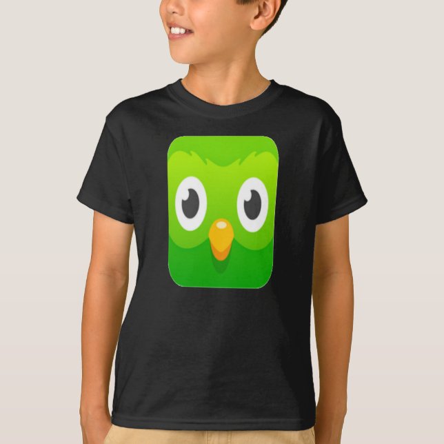 T-shirt Copie de copie de l'autocollant Duolingo (Devant)
