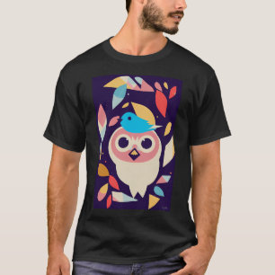 T-shirt Copie de l'art d'oiseau mignon