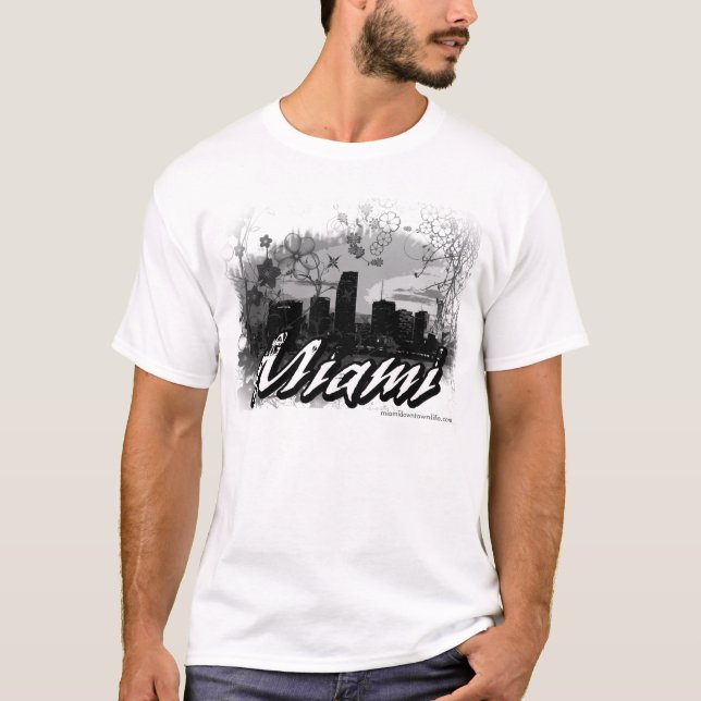 T-shirt copie de miamiheat, miamidowntownlife.com (Devant)