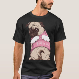 T-shirt Copie de Pug Ange Mignon