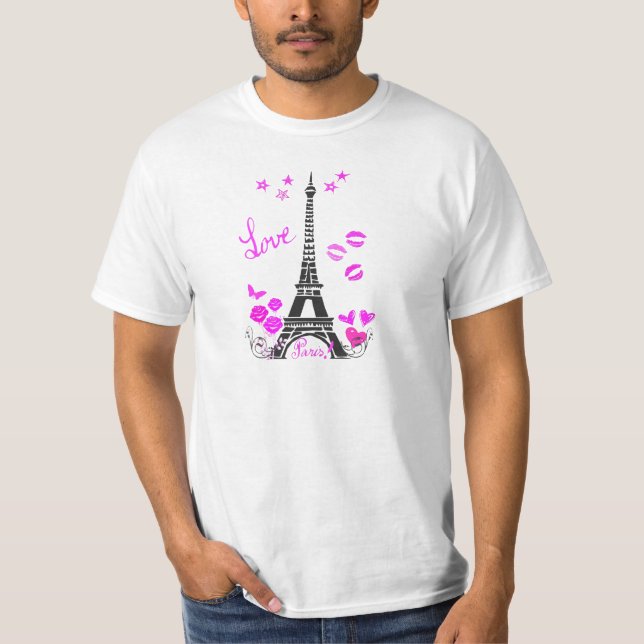 T-SHIRT COPIE DE TOUR EIFFEL DE PARIS D'AMOUR (Devant)