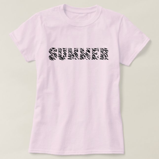 T-shirt Copie de zèbre d'été (Design devant)