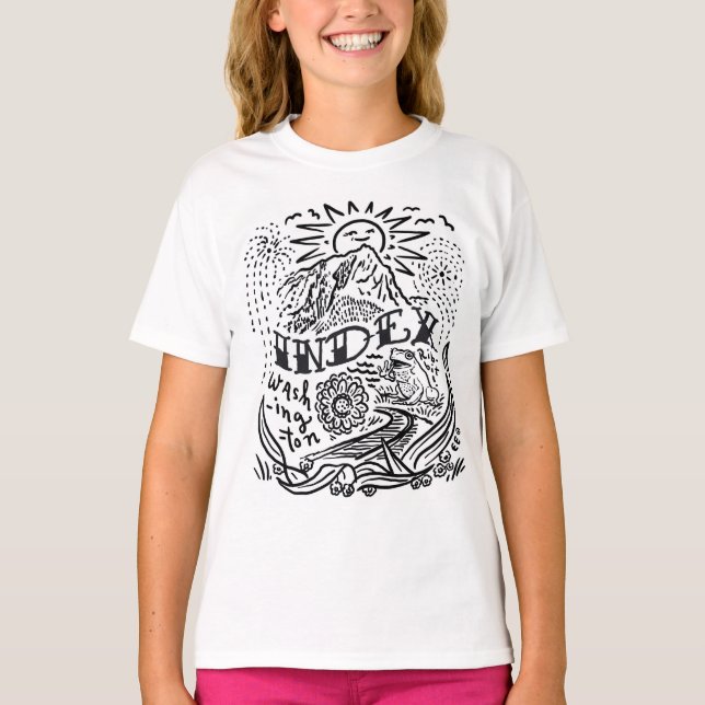 T-shirt Copie d'index tiré par la main, conception de (Devant)