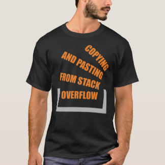 T-shirt Copie et collage à partir du dépassement de pile T
