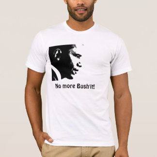 T-shirt Copie noire d'Obama, pas plus de Bush'it !