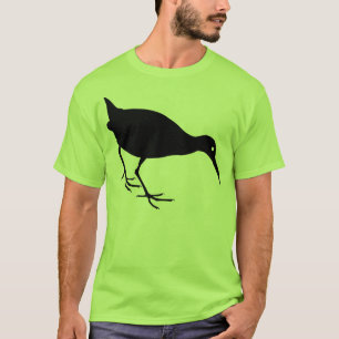 T-shirt Copie noire d'oiseau de rail