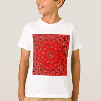 T-shirt Copie occidentale rouge d'écharpe de Bandana de