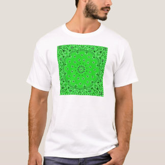 T-shirt Copie occidentale verte d'écharpe de Bandana de