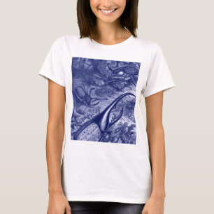 T-shirt Copie vintage de nature de scarabées bleus