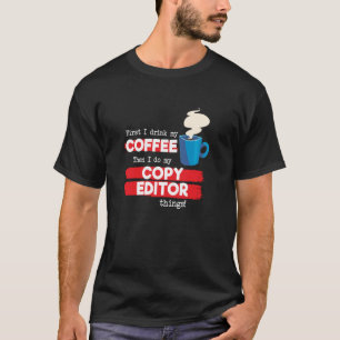 T-shirt Copier l'éditeur et l'appréciation du café