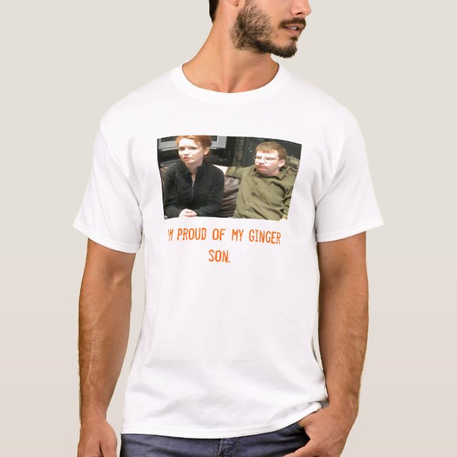 T-shirt coppermom1, je suis fier de mon fils de gingembre (Devant)
