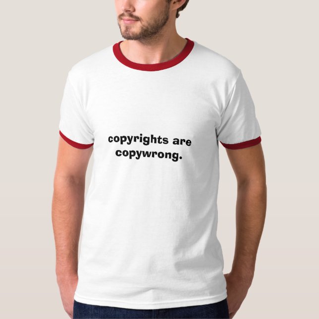T-shirt copyright est copywrong. (Devant)