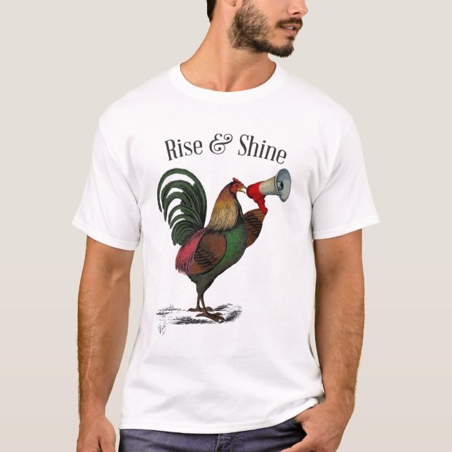 T-shirt Coq avec Loudhailer 2 (Devant)