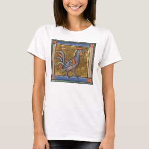T-shirt Coq de bestiaire médiéval c. 1270