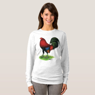 T-shirt Coq de combat :  Rouge foncé