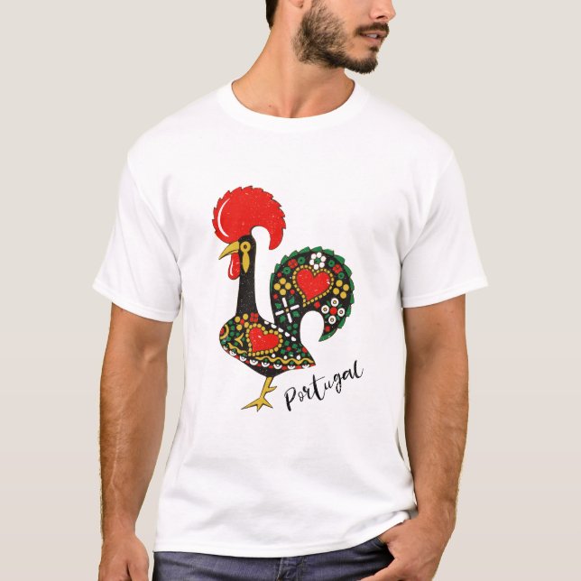 T-shirt Coq de Galo de Barcelos Portuguese (Devant)