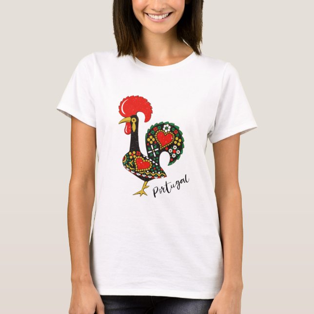 T-shirt Coq de Galo de Barcelos Portuguese (Devant)