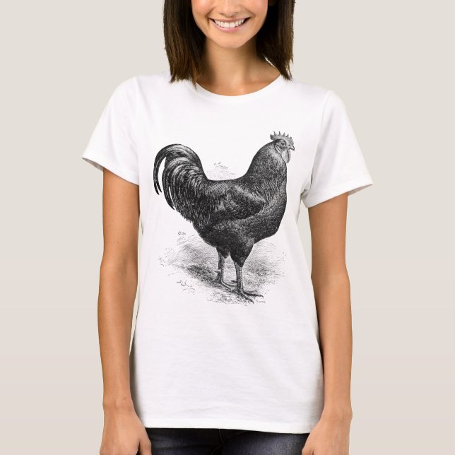 T-shirt coq noir de Java (Devant)