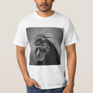 T-shirt Coq noir et blanc
