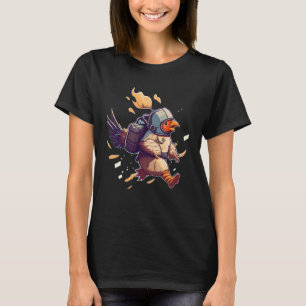 T-shirt Coq spatial avec Jet Pack