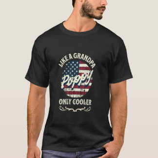 T-shirt Coquelicot comme un grand-père seulement plus cool