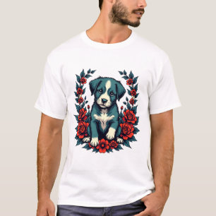 T-shirt coquelicot   Drôle Adulte Chien Tee   Mign