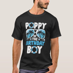 T-shirt Coquelicot du nageur du garçon d'anniversaire Nage