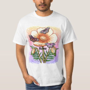 T-shirt Coquelicot jaune papillon 