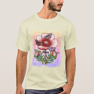 T-shirt Coquelicot Papillon Rouge