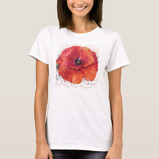 T-shirt coquelicot rouge