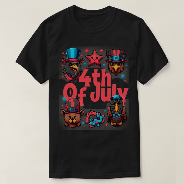 T-shirt Coquette 4 juillet American Flag USA Retro 4th o (Design devant)