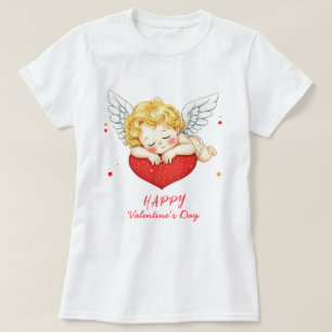 T-shirt Coquette angel cherub coeur Heureuse Sainte-Valent