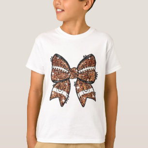 T-shirt Coquette Bow American Football Jour Thanksgiving