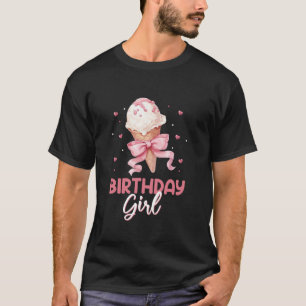 T-shirt Coquette Bow Crème glacée Anniversaire Filles Enfa