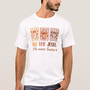 T-shirt Coquette Bow Cross Chute Pour Jésus Il N'A Jamais