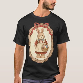 T-shirt Coquette Bow Funny Bunny Eggs Rabbit Happy Easter 